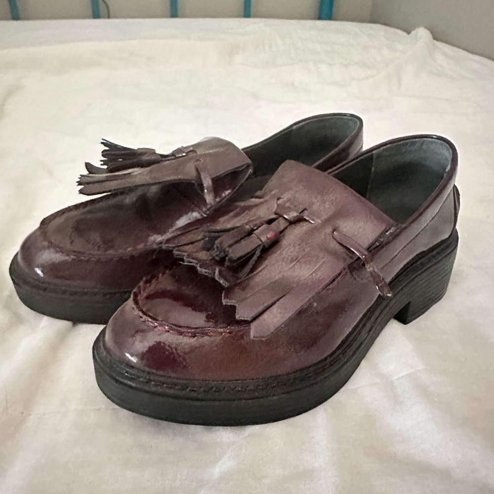 Franco Sarto Brown Tassel Loafers Flats